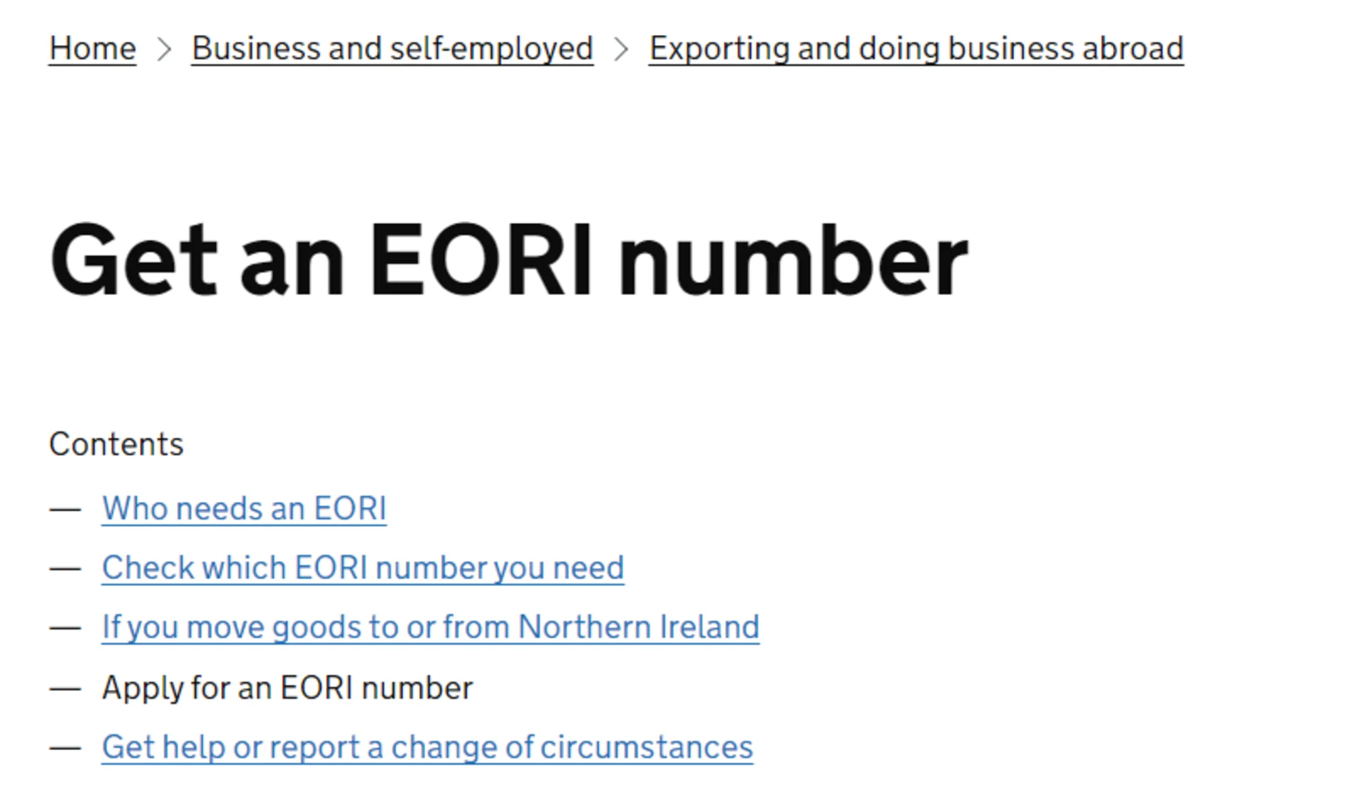 image for content hub page: 1. Apply for an EORI Number