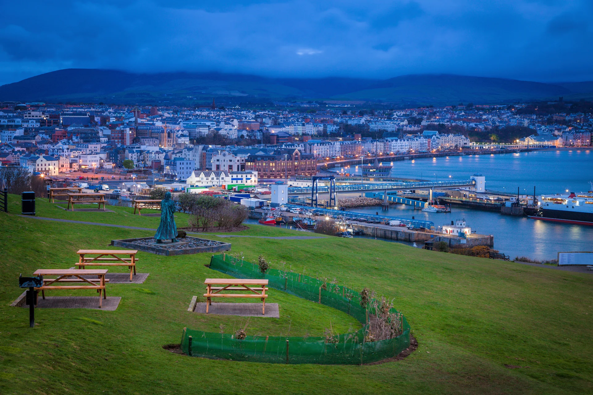 View of city in the Isle of Man