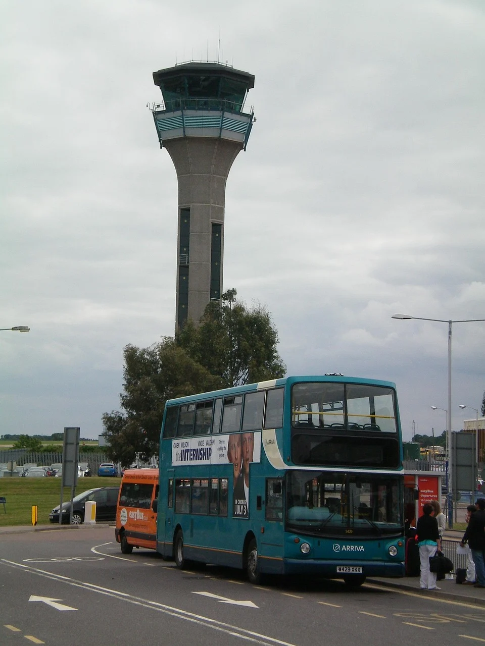Luton city, UK bus stop