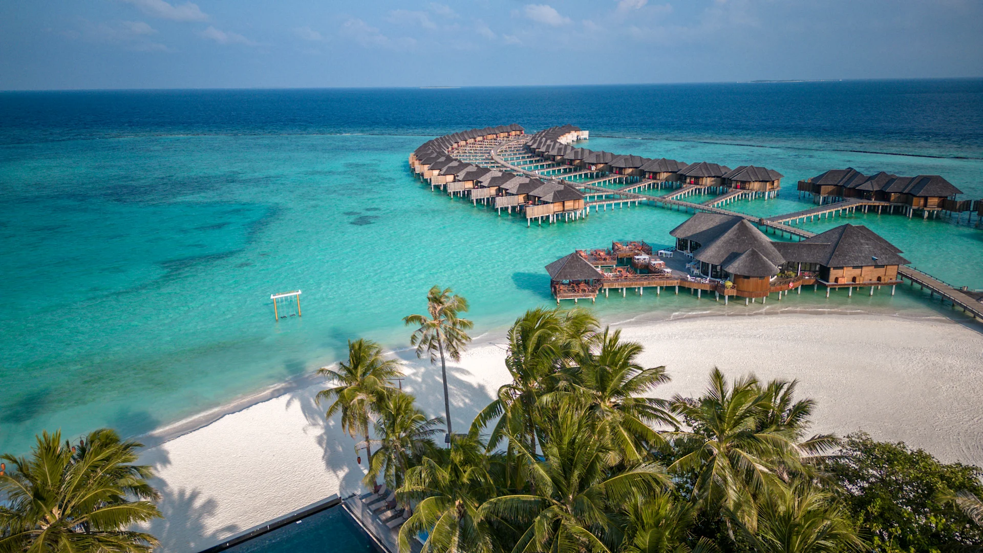 Tropical hotel resort in Maldives