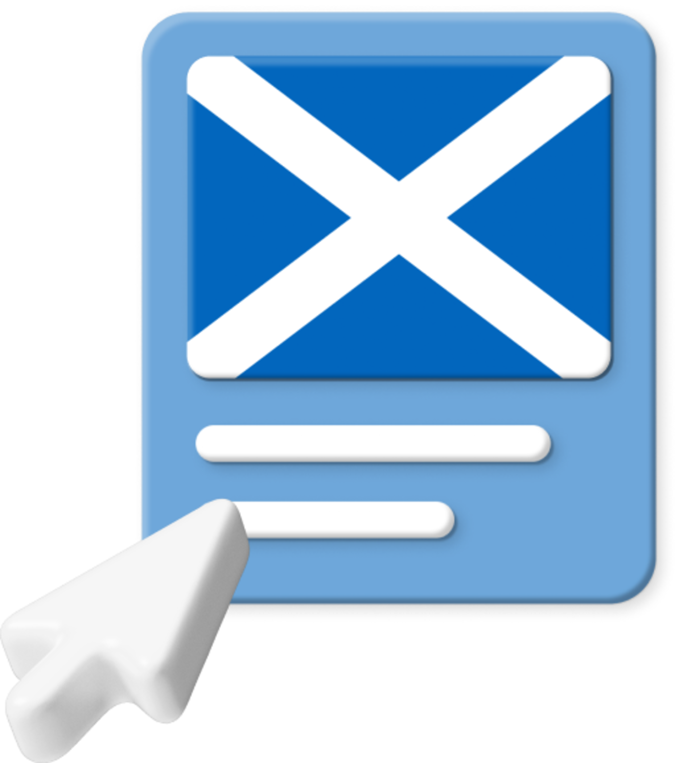 Scottish flag with animated cursor