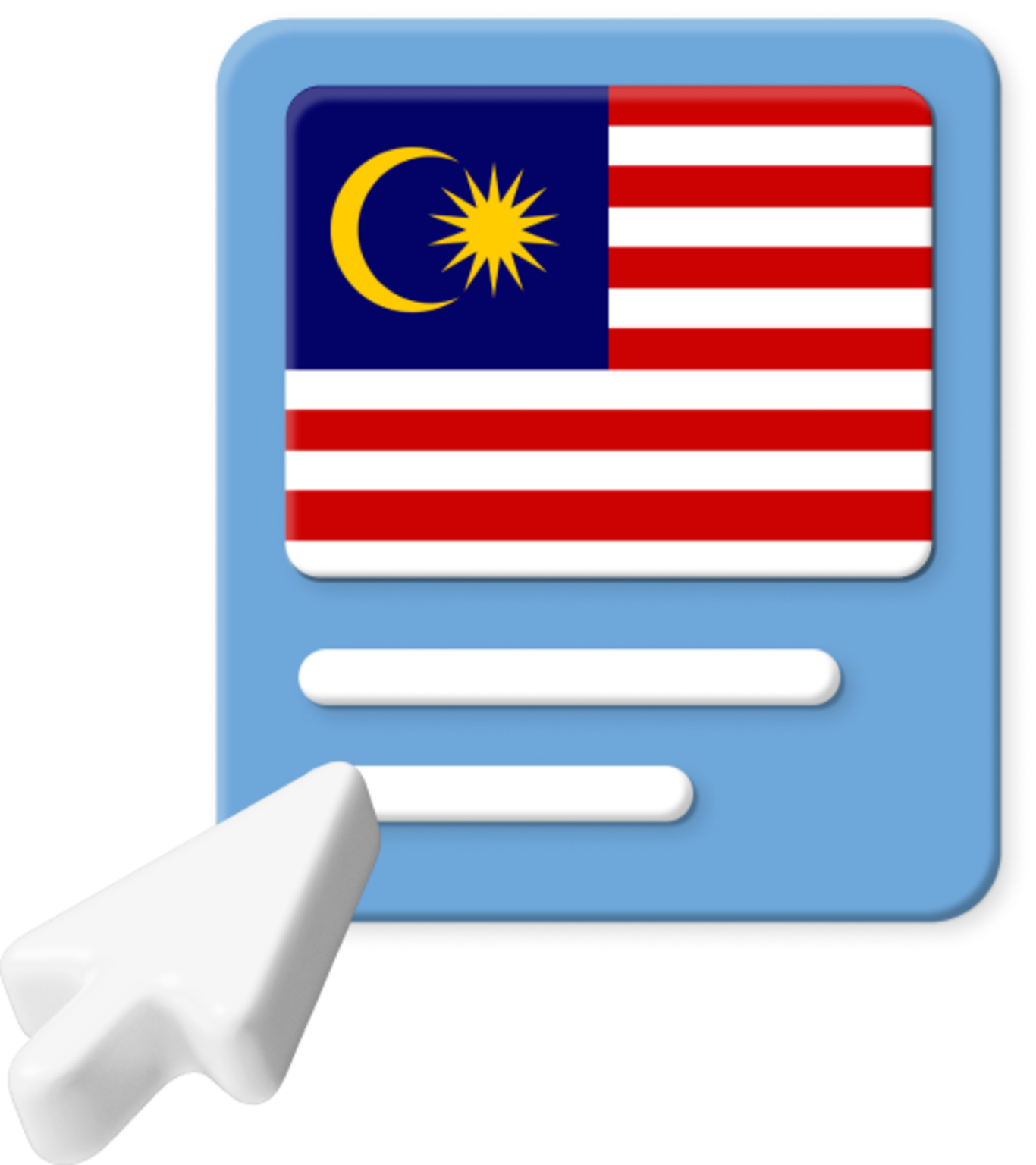 Malaysian flag with cursor icon