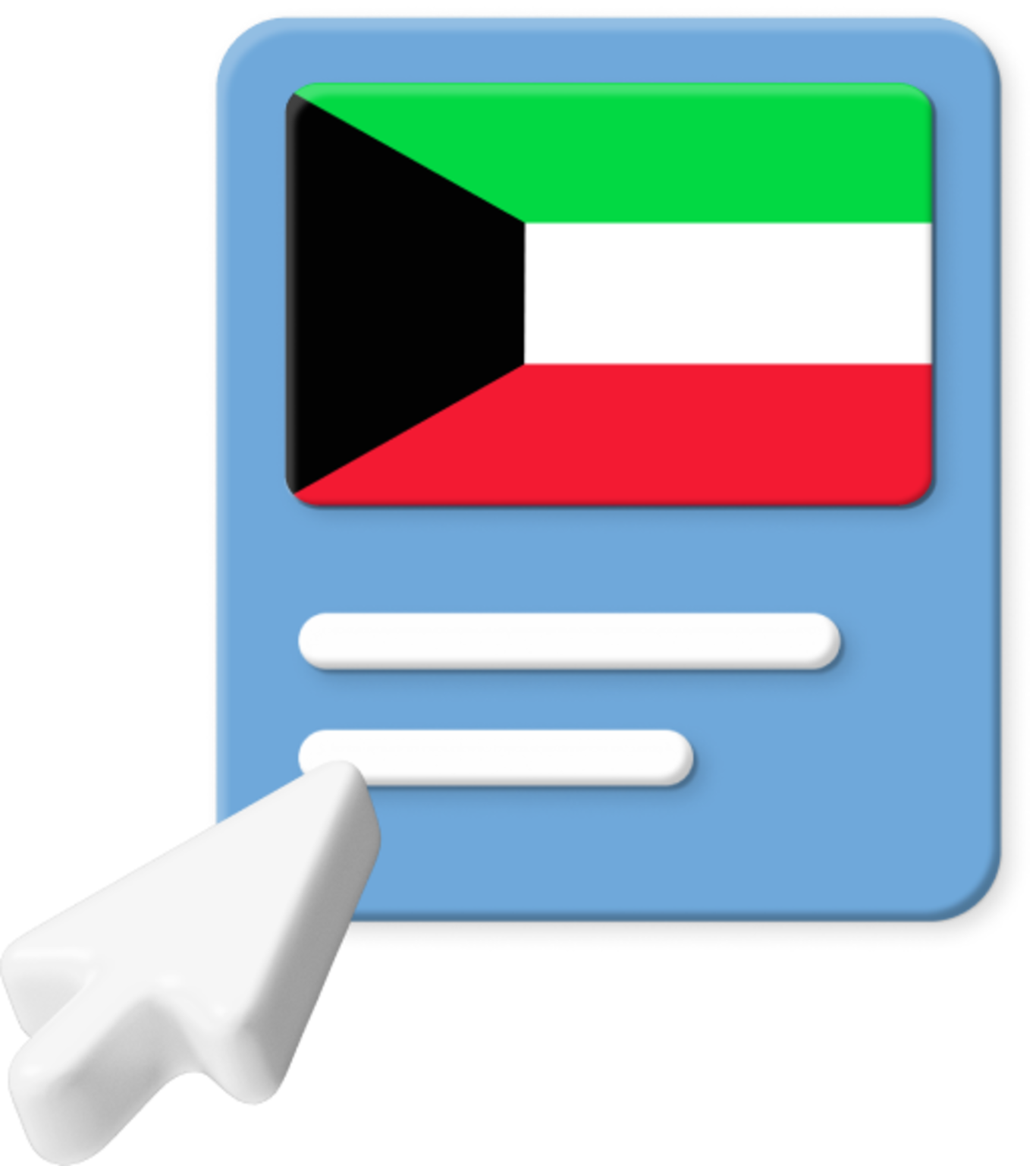 Kuwait flag and cursor icon
