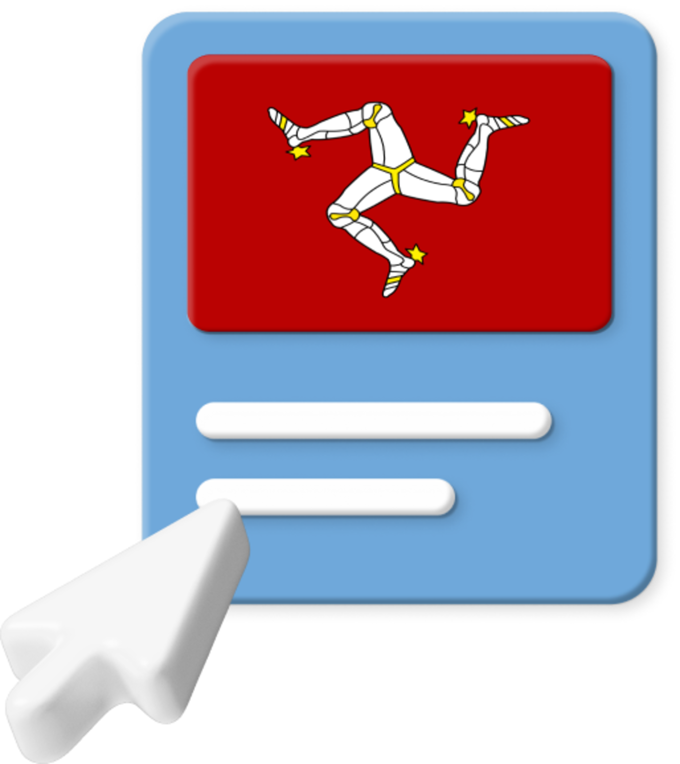 Isle of Man flag with cursor icon