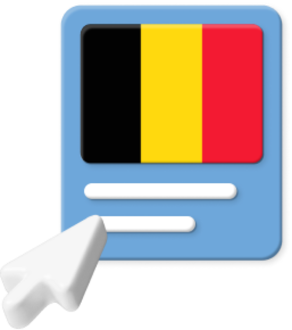 Belgian flag with pointer