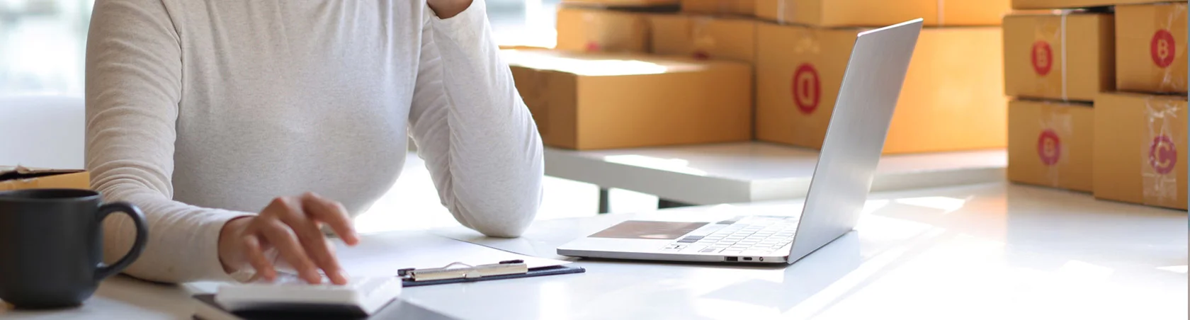 Person infront of computer