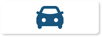 Blue animated car on white rectangle