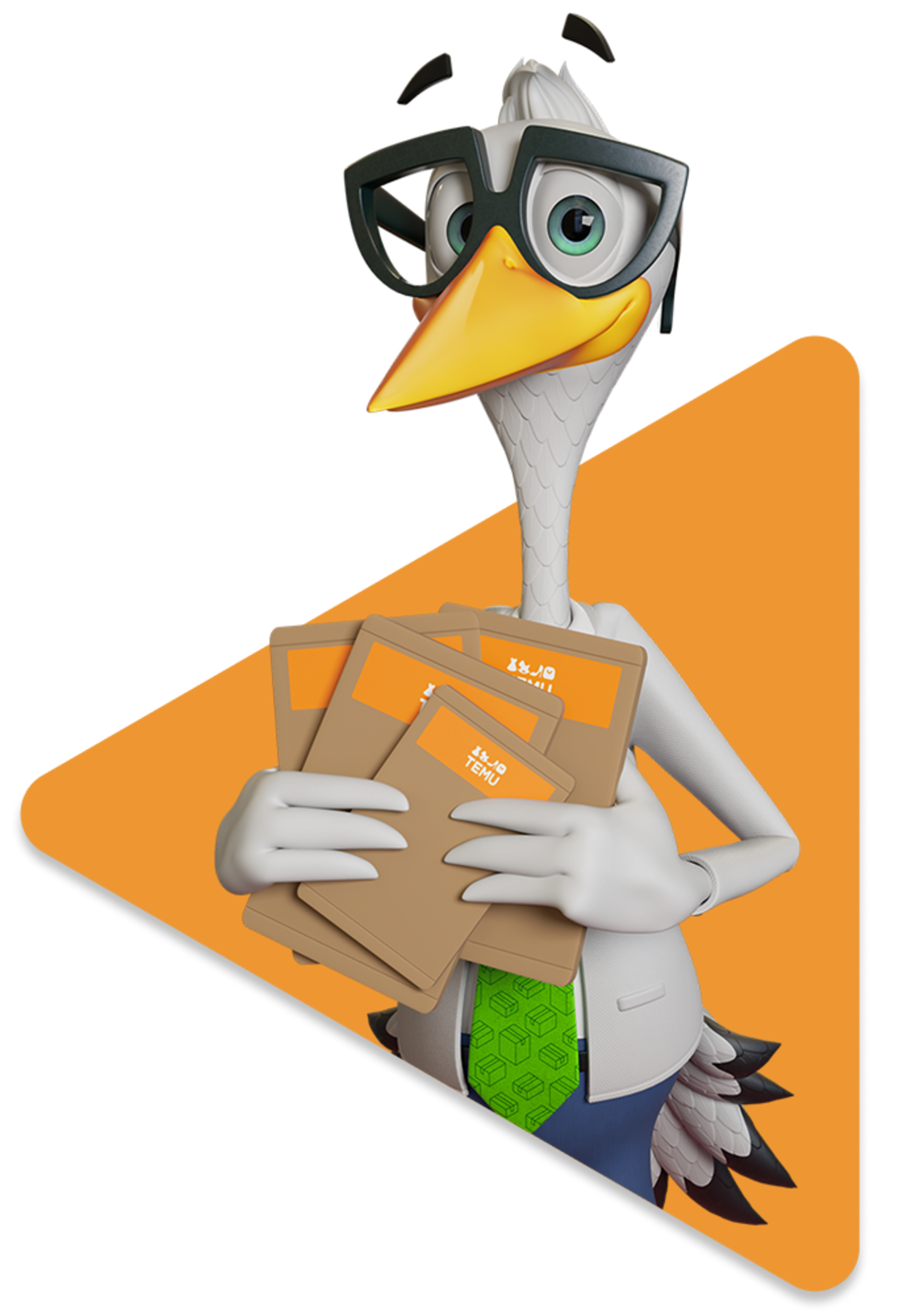 Sven holding Temu parcels