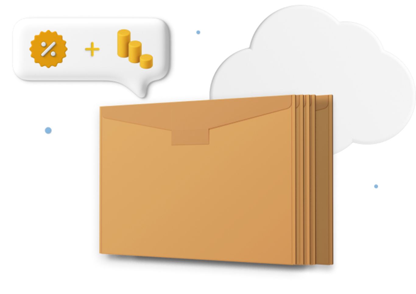 Animates picture of a stack of files