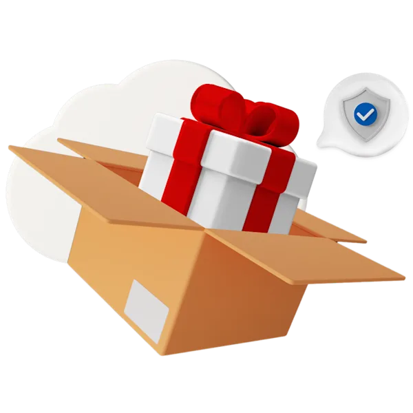 christmas gift in parcel