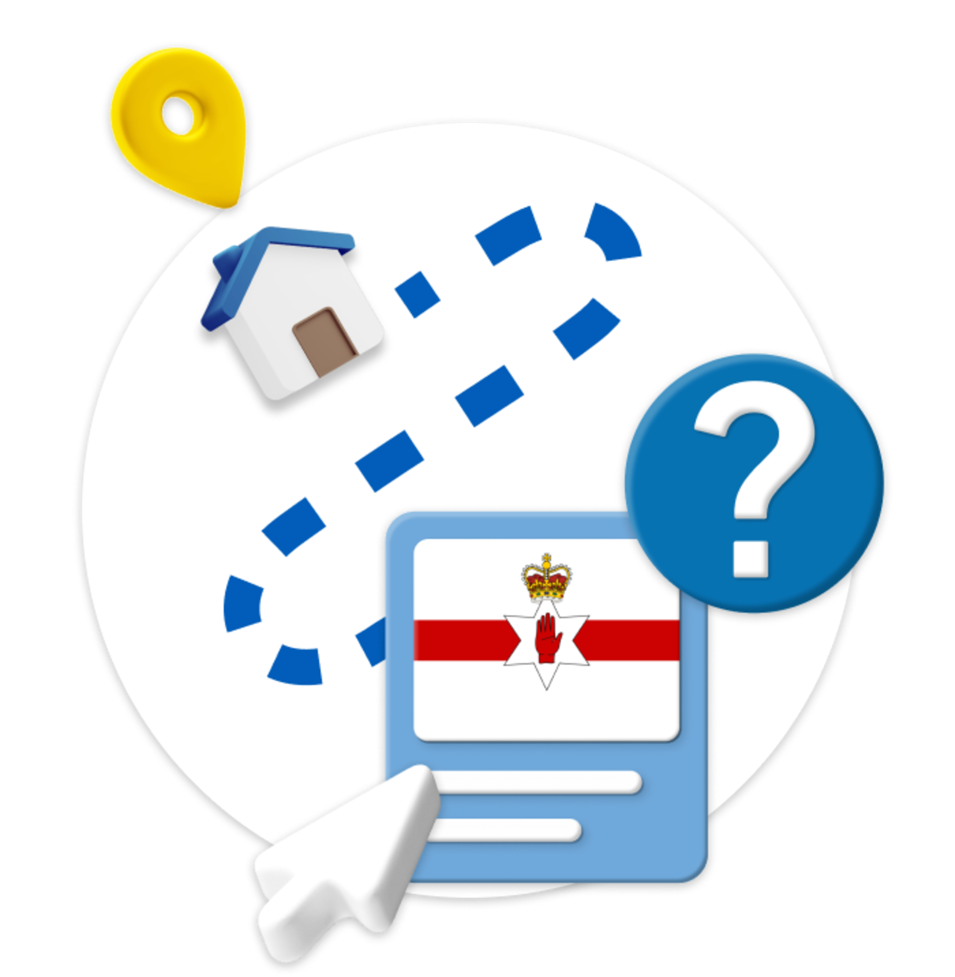 northern ireland flag shipping graphic