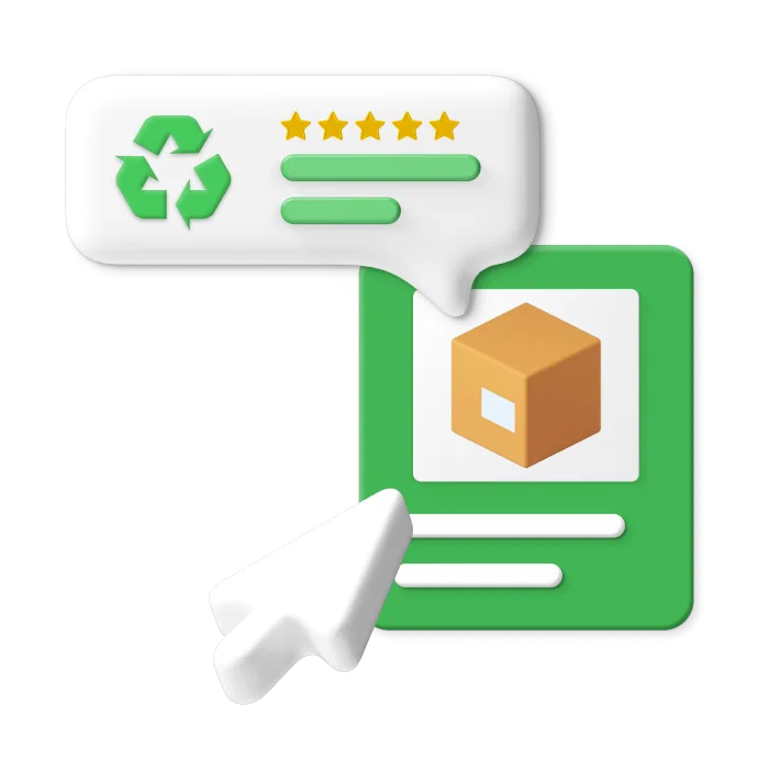 Green shipping parcel graphic