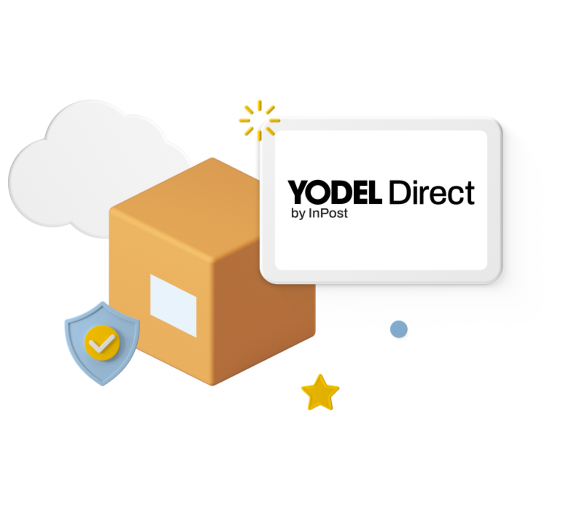 Box with Yodel logo in the top right