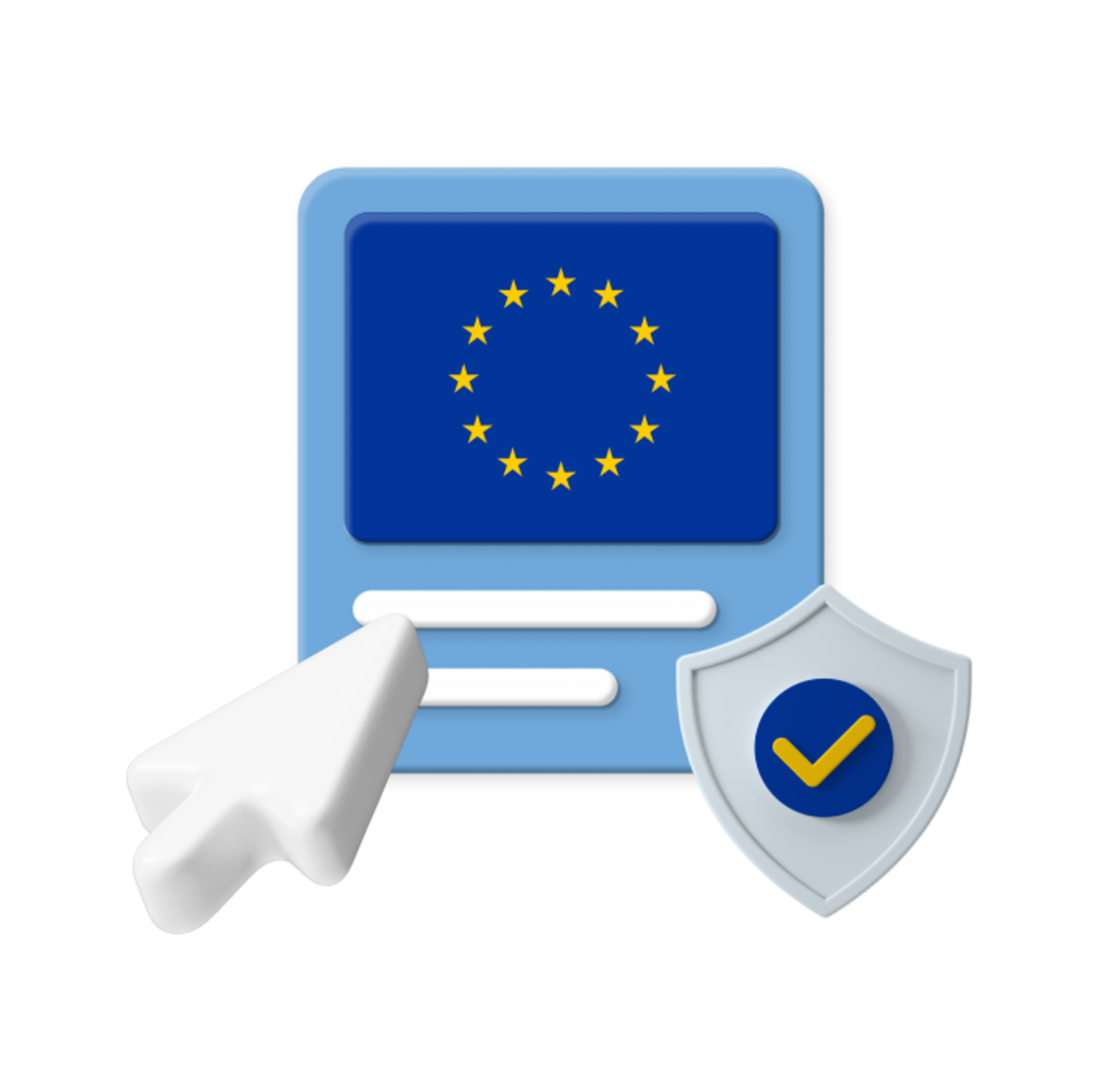 EU Flag Clicking Graphic