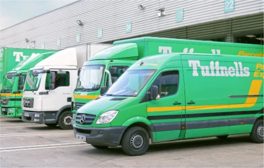 Parked tuffnells van in depot