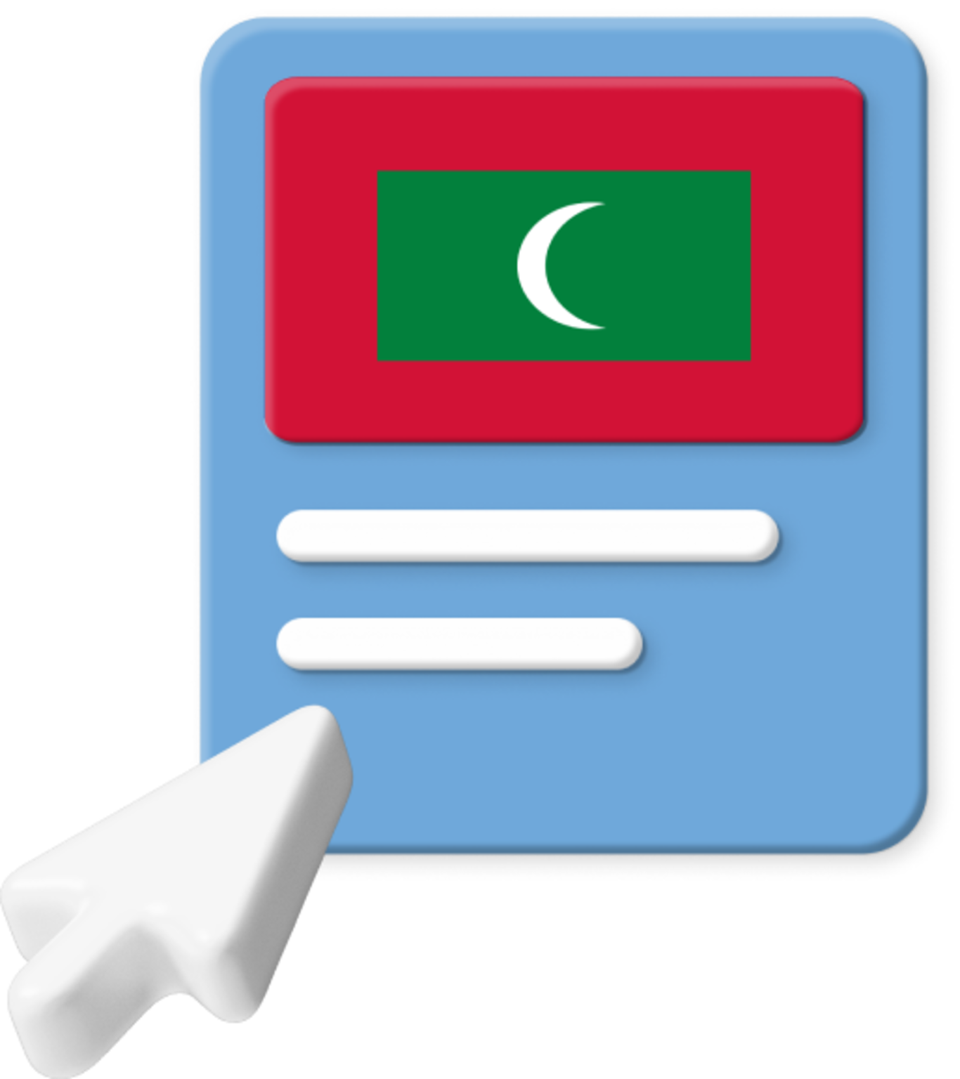 Maldives flag on webpage graphic
