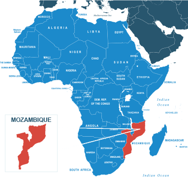 Parcel delivery to Mozambique