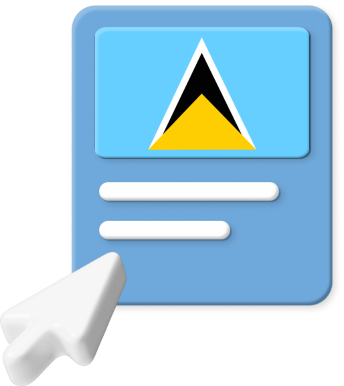 St. Lucia flag webpage graphic.